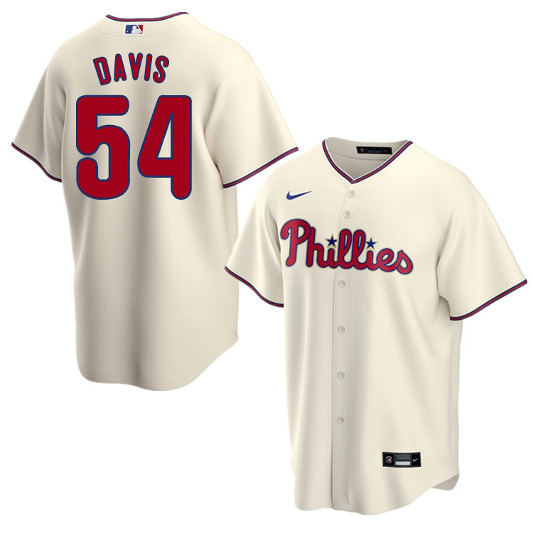 Nike Men #54 Austin Davis Philadelphia Phillies Baseball Jerseys Sale-Cream